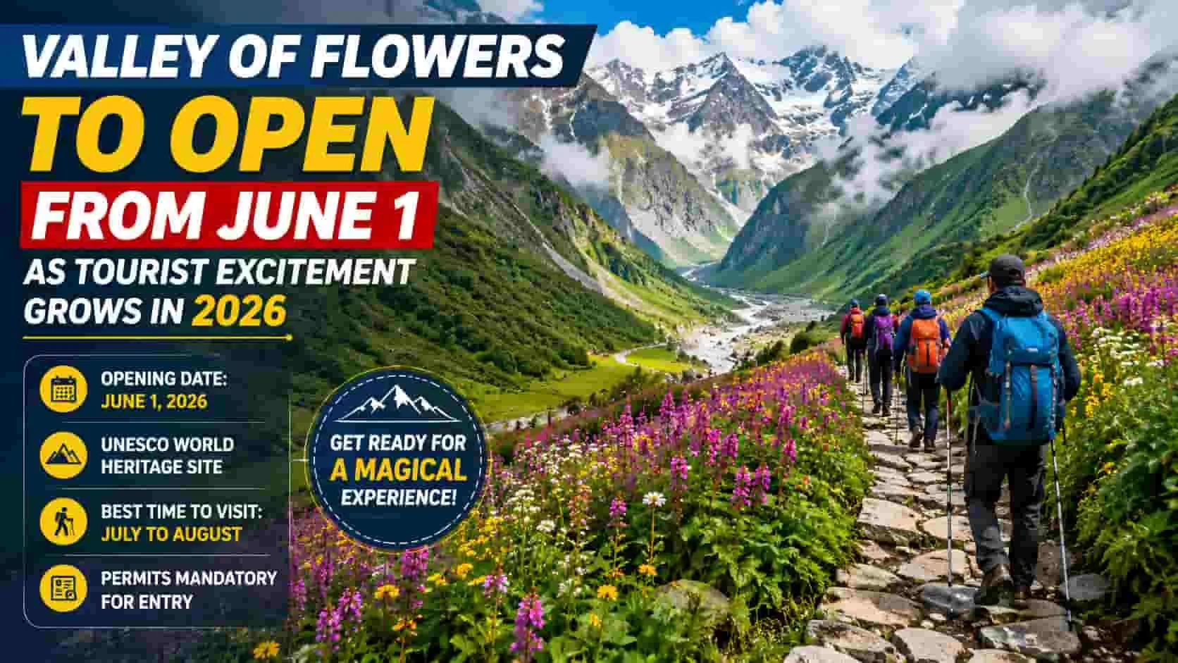 Valley of Flowers to Open From June 1 as Tourist Excitement Grows in 2026